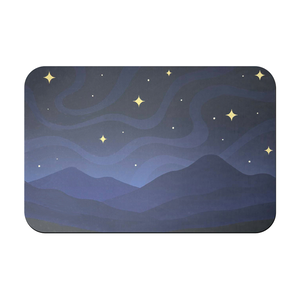 【Monster】 Soft Diatomaceous Earth Absorbent Mat – Minimalist Mountain Series (60x40cm) – Starry Silence