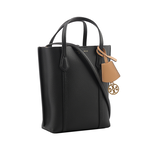 TORY BURCH Perry 荔枝皮革三層迷你托特包/黑色, , large