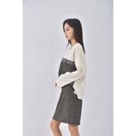 (XL) 【德馨私服】w ida韓牌質感棉質拼接杏色洋裝二手衣, , large