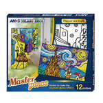【AMOS 阿摩司】12 色 世界名著 玻璃彩繪膠 創意 玻璃貼 / 組 PS10P12M-G(文森特.梵高), , large