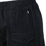 大尺碼-女款 鬆緊褲頭 工裝 短褲-黑/卡其-0105053, , large