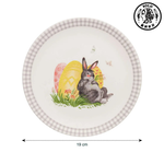 【SOLO歐洲家居】LCW Home 土耳其製 19cm 可愛慵懶兔子圓盤 餐盤 蛋糕盤 甜點盤 點心盤, , large