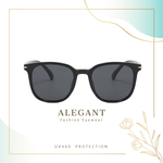 獨特時尚月泉黑TR90寶麗來偏光墨鏡/UV400太陽眼鏡〔ALEGANT〕, , large