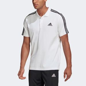 Adidas M 3S PQ PS 男 POLO衫 短袖 上衣 運動 休閒 舒適 吸濕 排汗 白 [GK9138]