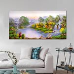 【御畫房】旭日東昇 國家一級畫師手繪油畫60&times;120cm(VF-117), , large