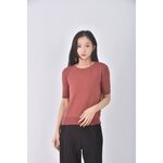 (S) uniqlo質感羊毛純羊毛紅色短袖上衣二手衣, , large