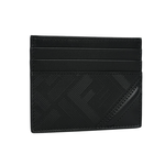 FENDI Shadow 紋理皮革6卡名片夾/卡片夾/黑色, , large
