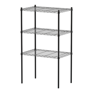 【Y HOUSE】70x45x120cm Lightweight Three-layer Iron Rack Iron Rack Shelf - Painted Black