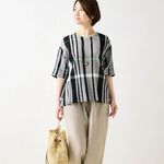 日本【SHONAGON】印度棉格紋上衣, , large