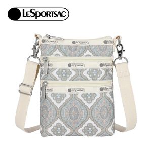 |快速出貨|Lesportsac 3 Zip Crossbody 三層拉鍊斜背包 手機包/ 大馬士革窗花