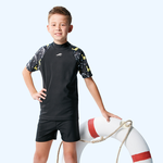 莫妮娜 台灣製 大童短袖侏羅紀二件式泳裝 男女童適穿, , large