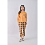 (S) leisure wear格紋黃色套裝二手衣, , large