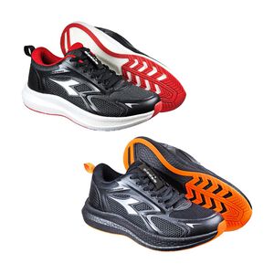 DIADORA迪亞多那 獵鷹專業慢跑鞋 男運動鞋 男鞋 寬楦 吸衝 回彈 穩定 支撐 抗菌 輕量 耐磨 止滑 黑紅 黑