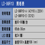 昌運監視器 LD-99R13 AC220V 中型紅色LED警報旋轉燈(含L鍍鋅鐵板支架及蜂鳴器), , large