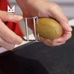 【日本協和工業】日本製不鏽鋼料理凹凸型削皮刀(智慧型削皮器/MUTEKIBASAMI系列), , large
