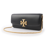 TORY BURCH Eleanor 大標誌牛皮肩背鍊包/手拿包/黑色, , large