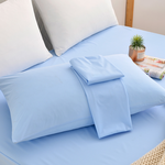 【FOCA】Ice Heart Blue | Professional nursing grade 100% ultra waterproof mattress protector - Double extra large, , large