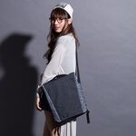 SOLIS 德克薩斯系列 10吋平板電腦側背包-牛仔黑, , large