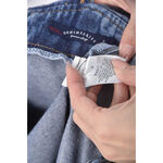 (4XL（含）以上) denim supply高腰吊帶寬鬆藍色長褲二手衣, , large