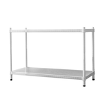 【Y HOUSE】90x35x60cm perforated board two-layer shelf perforated board shelf iron rack - paint white, , large