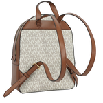Michael Kors Jaycee 金字塗層帆布拉鍊口袋中款後背包/香草白, , large
