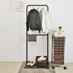 【H&R安室家】簡約工業風單桿衣架 LS125(2色任選), , large