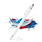 (8-Pack)[DP42 Fashion White]Clip Dual-Head Fine Capacitive Stylus Pen, 白, large
