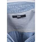 (S) uniqlo質感丹寧牛仔棉質純棉藍色長袖上衣二手衣, , large