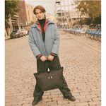 |快速出貨|Lesportsac Carlin 頂部拉鍊托特包 手提包-黑, , large