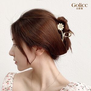 【Gulicc 】古莉可 髮夾 貓眼石氣質花朵髮夾