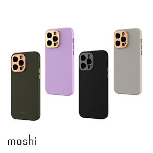 Moshi iPhone 14 Napa皮革保護殼 支援Magsafe-iPhone 14,薰衣草紫 (現貨)