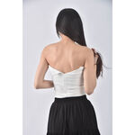 (S) 質感掛脖白色上衣二手衣, , large