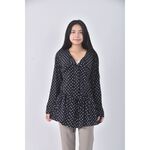 (S) t parts點點藍色長袖上衣二手衣, , large