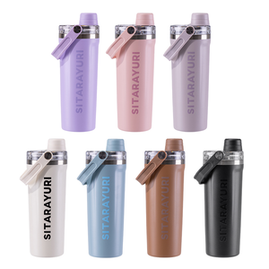 【H&R安室家】SITARAYURI 雙飲提把304不鏽鋼保溫瓶800ml(H82)