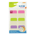 【N次貼】66533 書寫型可再貼分類索引片 28x25mm 60片/3色/袋 - 單面(洋紅、綠、紫)-66533, , large