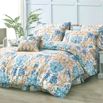 【多利寶寢具】INDIAN_100%純天絲雙人七件式床罩組-華爾琪, , large