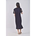 (S) he di棉質圓領藍色洋裝二手衣, , large