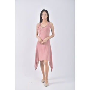 (S) 水鑽粉色洋裝二手衣