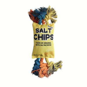 【寵愛生活本舖】餅乾/洋芋片造型棉繩發聲玩具 寵物玩具 狗狗玩具 啃咬玩具