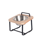 【paipaipets】 Natural Wood Elevated Pet Bowl - XS/Maple, , large