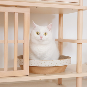 【paipaipets】Cardboard cat scratcher bowl