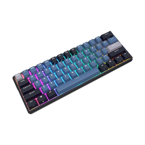 [樂維科技]RK 61 PLUS 60% 藍牙三模無線機械鍵盤K黃軸 RGB 靛藍｜中文