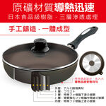 【日本Peacetar必仕達】澳洲原礦 手工鑄造 二代輕食系列 不沾平底鍋30cm, , large