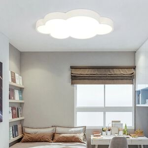 【H&R安室家】 棉花雲朵 智能LED吸頂燈 (附遙控器可調明暗及色溫 ) ZA0210(2色任選）