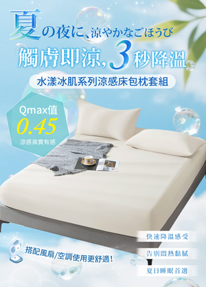 【Betrise】 Purple | Aqua Cooling Mattress Cover and Pillowcase Set - Single