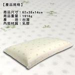 金德恩 GS MALL 台灣製造 一入 蜂巢式透氣軟性乳膠枕 62x38cm 彈性枕 透氣枕 乳膠枕 軟性枕 枕頭 蜂巢枕, , large