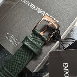 [星晴錶業]ARMANI手錶,32mm,AR00072墨綠色錶面玫瑰金錶殼綠真皮皮革錶帶款, , large