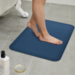 【怪獸】B+ 20秒進階瞬吸 軟式珪藻土吸水地墊 蘊石系列 (60x40cm) -蘊石藍, , large