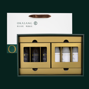 【日進生技】精裝版黑白木耳露禮盒｜195ml精裝木耳露*6罐(精裝柴燒桂圓黑木耳露*3、精裝銀耳燉米粥*3)/盒