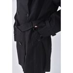 (L) burberry質感排釦風衣黑色外套二手衣, , large